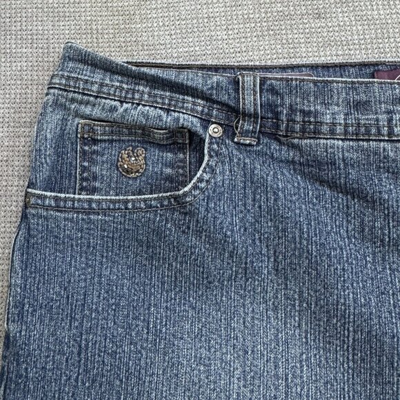 Gloria Vanderbilt Womens Amanda Jeans 18W Average Blue Straight Leg Pockets - Picture 5 of 14